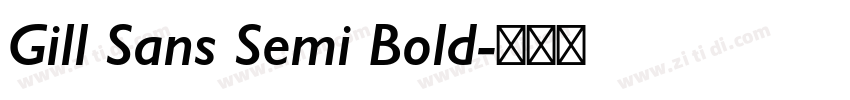 Gill Sans Semi Bold字体转换